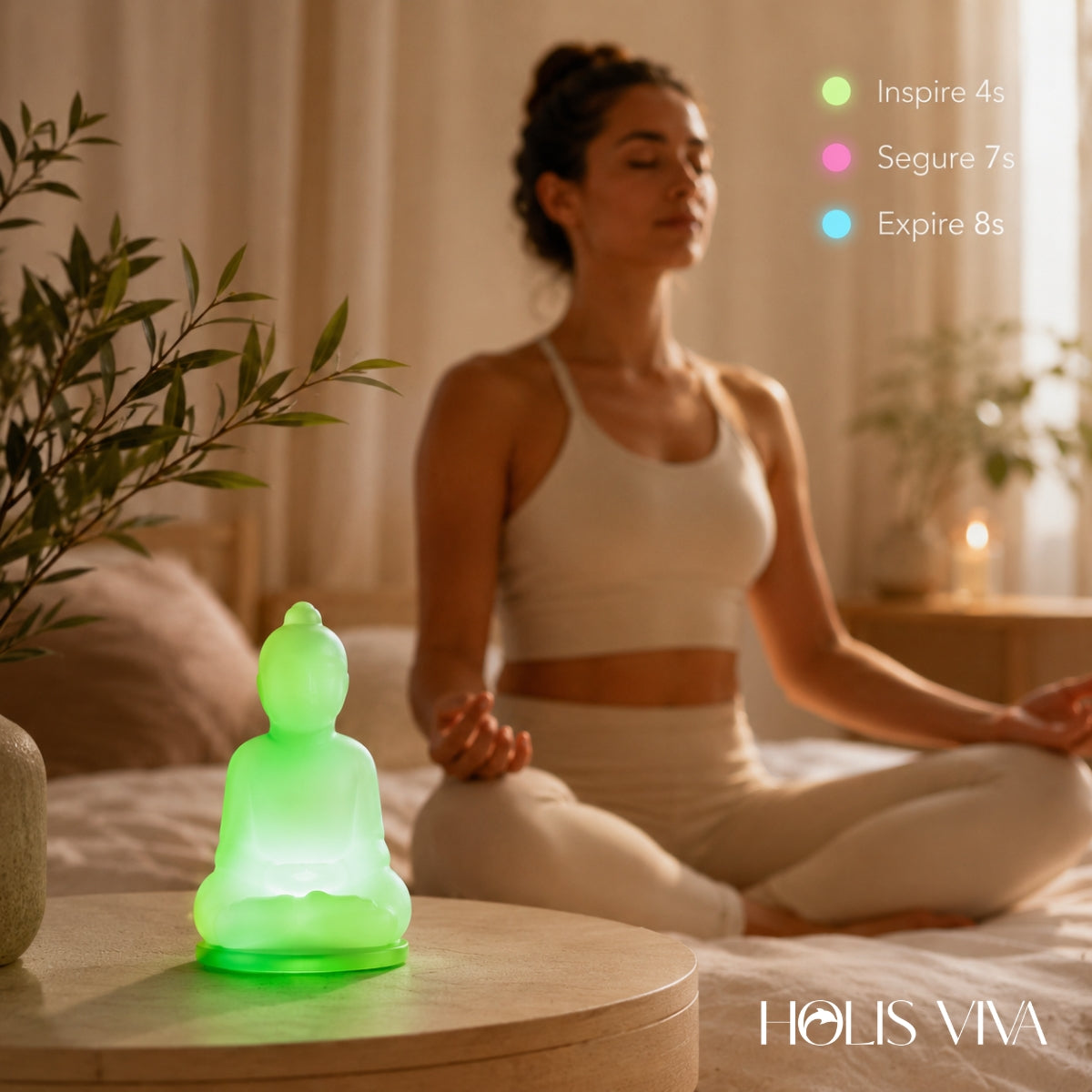 Mindful Breathing Yoga | 4-7-8 Guided Visual Meditation Breathing Light for Mindfulness Slow Down Your Breathing, Calm Your Mind