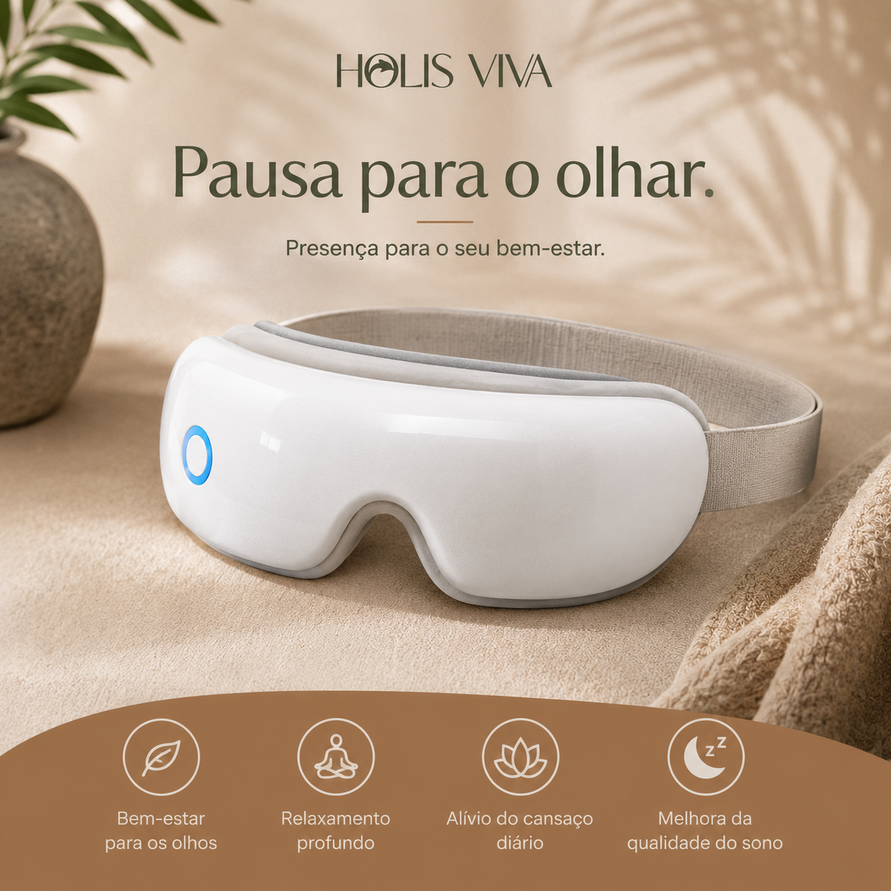Massageador Ocular com Compressa Quente